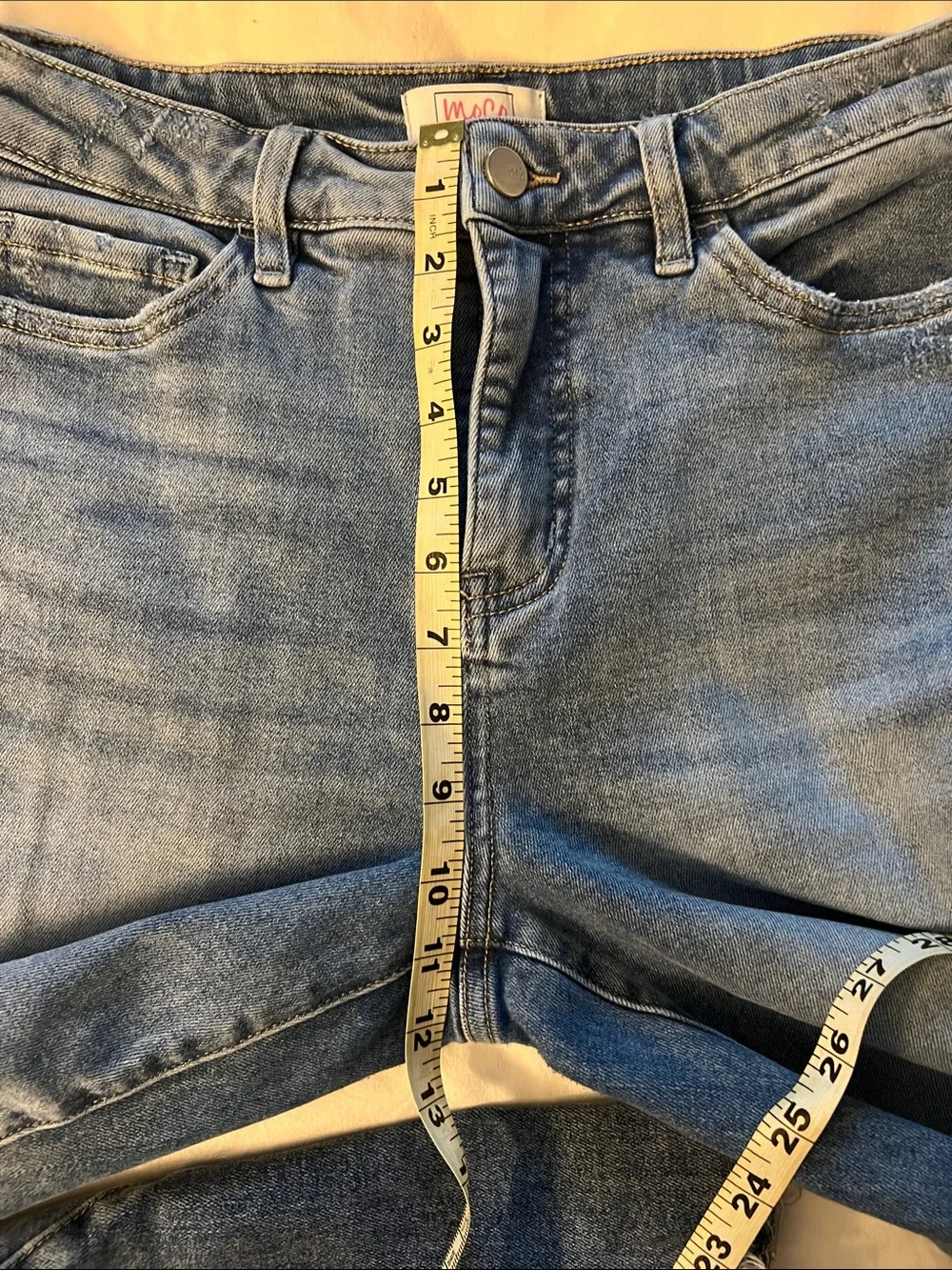 Women’s Blue Two-Tone Panel Wide-Leg Jeans